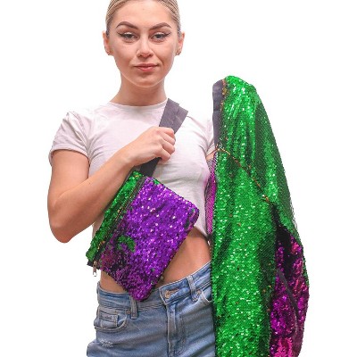 The Mardi Gras Krewe Sequin Purse Fanny Bag, Everywhere Belt Bag Great Addition to Mardi Gras Outfit, Mardi Gras Lovers — фото 5
