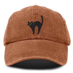 Dalix Black Cat Embroidered Womens Cotton Dad Hat Baseball Cap Adjustable - 1 of 4