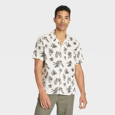 Van Heusen Men's Printed Short Sleeve Button-down Shirt - Gray Xxl : Target