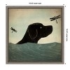 Amanti Art Black Dog Swim by Ryan Fowler Framed Canvas Wall Art - 4 of 4