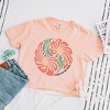 Simply Sage Market Women's Boho Flowers Circle Short Sleeve Relaxed Fit Cropped Tee - 3 of 4