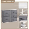 Sorbus  Dresser with 5 Drawers - Storage Chest Organizer with Steel Frame, Wood Top, Handles, Fabric Bins - 3 of 4