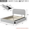 Twin/FULL/Queen/Twin XL Size Kids'Bed Frame with 2 Flexible Drawers, Boucle Upholstered Platform Bed Frame w/ Bookcase Headboard, Bedframe - 2 of 4