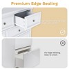 Jojoka 7 Drawer Dresser, Large Wooden Dresser with Gold Metal Handles and Strong Legs for Living Room,White - 4 of 4