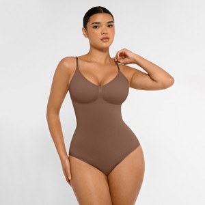 Feelingirl Women's Seamless Tummy Control Brief Shapewear Bodysuit - 1 of 4