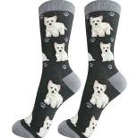 Novelty Socks 14.0" Westie Happy Tail Socks Premium Quality E & S Pet  -  Socks