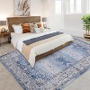 Washable Vintage Area Rug, Low Pile Foldable Non-Slip Non-Shedding Ultra-Thin Floral Accent Carpet for Living Room Bedroom - 4 of 4