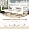 Whisen Twin Size Wooden Porch Swing with 4 Ropes - 3 of 4