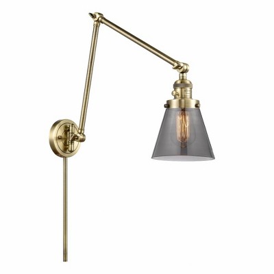 Cone - 1 Light Swing Arm Wall Sconce In Industrial Style-30 Inches Tall and 8 Inches Wide