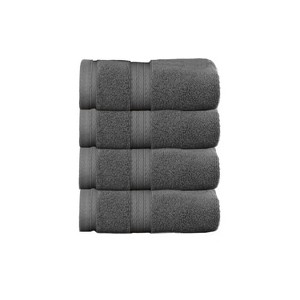 Home Weavers Elegance Essentials 550GSM 100% Cotton Zero Twist Super Absorbent Bath Towel Set - 1 of 4