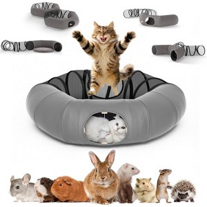 Sandinrayli 2-in-1 Modular Cat Tunnel Bed, Collapsible Play Tube