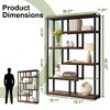 UbMelt 6-Tier Book Shelf Freestanding 69 Inch Bookcase with Staggered Shelves for Living Room,Bedroom,Office - 3 of 4