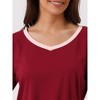 cheibear Women's Long Sleeve Shirt and Long Pants with Pocket Loungewear 2 Pieces Sleep Sets - 4 of 4