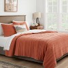 Full/Queen Lofty Velvet Quilt Terracotta/Bronze - Threshold™: OEKO-TEX Certified, Machine Washable, All Ages - 2 of 4