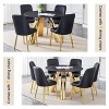 NicBex 42" Round Dining Table Kitchen Table with Marble Top Stainless Steel Leg for Living Room, Dining Room - 4 of 4