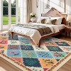 Washable Modern Floral Rug - Non-Slip Lightweight Thin Carpet, Non-Shedding Soft Low Pile Floor Cover for Bedroom Living Room - 3 of 4
