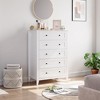 Wood Dresser for Bedroom, Chest of Drawers with 5 Drawer & Metal Handle, Closet Store Organizer - 2 of 4