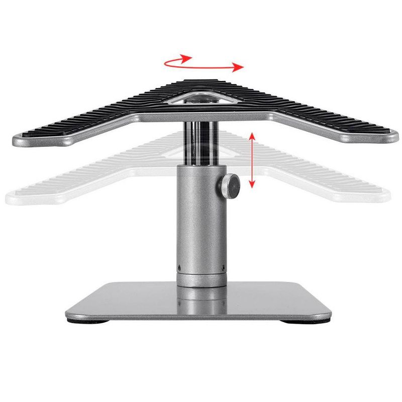 Monoprice Universal Laptop Riser Stand - Silver Perfect For Raising Your Laptop About 4.7 to 6.7 Inches Above Desk - Workstream Collection, 3 of 7