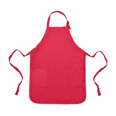 Dalix Waist Aprons Commercial Restaurant Home Bib Spun Poly Cotton Kitchen (3 Pockets)