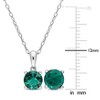 EVERLY JEWELRY | Sterling Silver Created Gemstone and Multiple Gemstones 2-Piece Set of Pendant with Chain and Earrings - 2 of 3
