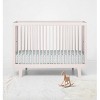 Bacati - Floral Petals Aqua Muslin 100 percent Cotton Universal Baby US Standard Crib or Toddler Bed Fitted Sheet - 4 of 4