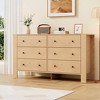 Fluted 6 Drawer Dresser with Faux Marble Top, Modern Chest of Drawers for Bedroom, Entryway - 2 of 4