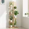Artloge 5/6 Tiers Large Plant Stand Multiple Corner Shelf Narrow Tall Bamboo Wooden Flower Pots Display Holder for Indoor Patio Garden Yard - 2 of 4