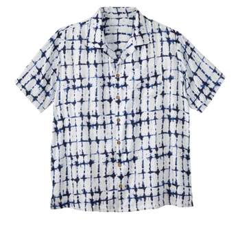 KingSize Men's Big & Tall  Printed Rayon Short-Sleeve Shirt