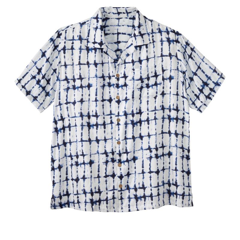 KingSize Men's Big & Tall  Printed Rayon Short-Sleeve Shirt, 1 of 2