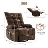 Recliner Chair, 360° Swivel Rocker Glider Recliners with Cup Holders, Massage and Heat, Oversize Ergonomic Lounge Single Sofa for Living Room - 3 of 4