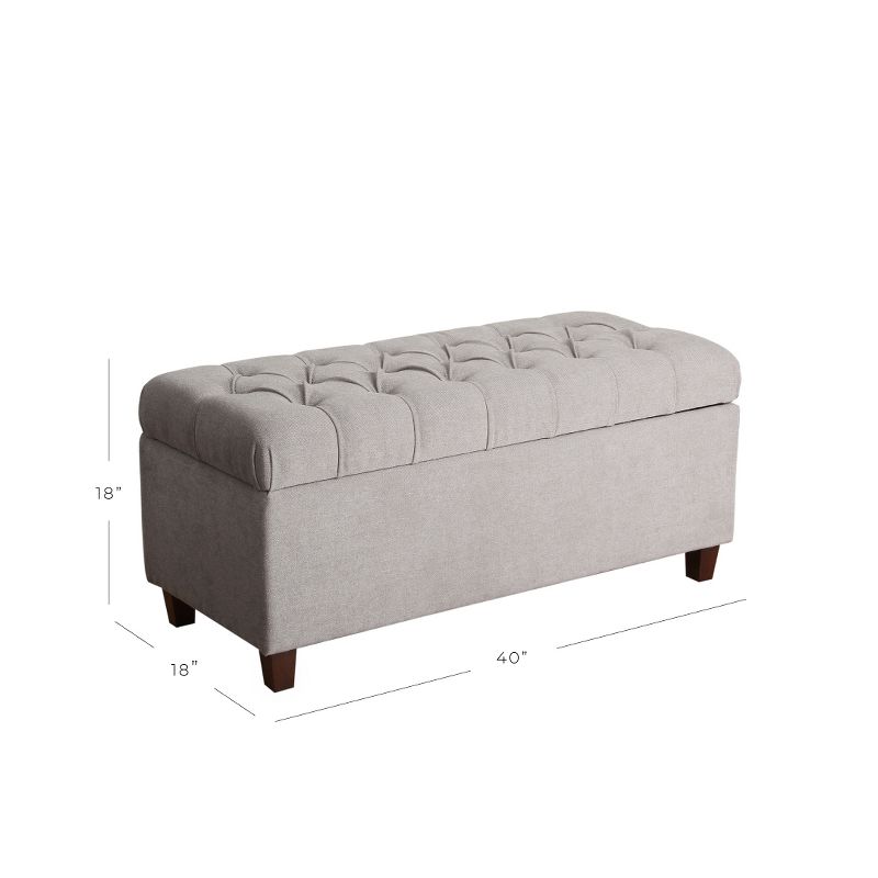 Ainsley Button Tufted Storage Bench - HomePop, 3 of 19