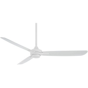 60" Minka Aire Rudolph Flat White Outdoor Ceiling Fan with Remote - 1 of 4