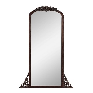 HomeRoots 64" Brown Solid Wood Framed Full Length Mirror - 1 of 4