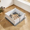 VEVOR Dogs Whelping Box, 48 x 48 x 18.1 inch, Plastic PVC Puppies Playpen with Height Adjustable Door and Washable Pee Pad, Milk White - 2 of 4