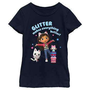 Girl's DreamWorks: Gabby's Dollhouse Glitter Makes Everything Better Group T-Shirt