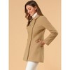 INSPIRE CHIC Women's Christmas Peter Pan Collar Double Breasted Long Trench Winter Pea Coat - 4 of 4
