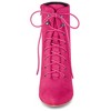 Allegra K Women's Pointy Toe Zip Lace Up Stiletto Heel Ankle Boots - 2 of 4