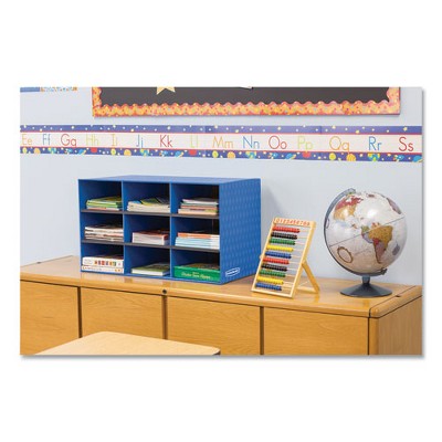 Blue Multi-Layered 9-Compartment Classroom Literature Sorter