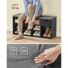 Storage Bench with Cushion, Drawer, and Open Compartments， Organize Shoes and Essentials with Ease - 2 of 4