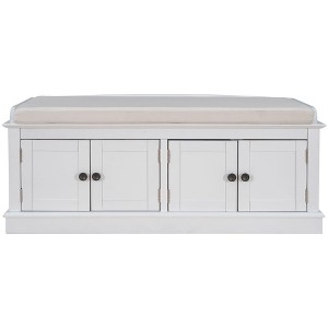 NicBex Modern 42.7" Storage Bench with 4 Doors and Adjustable Shelves for Entryway and Living Room - 1 of 4