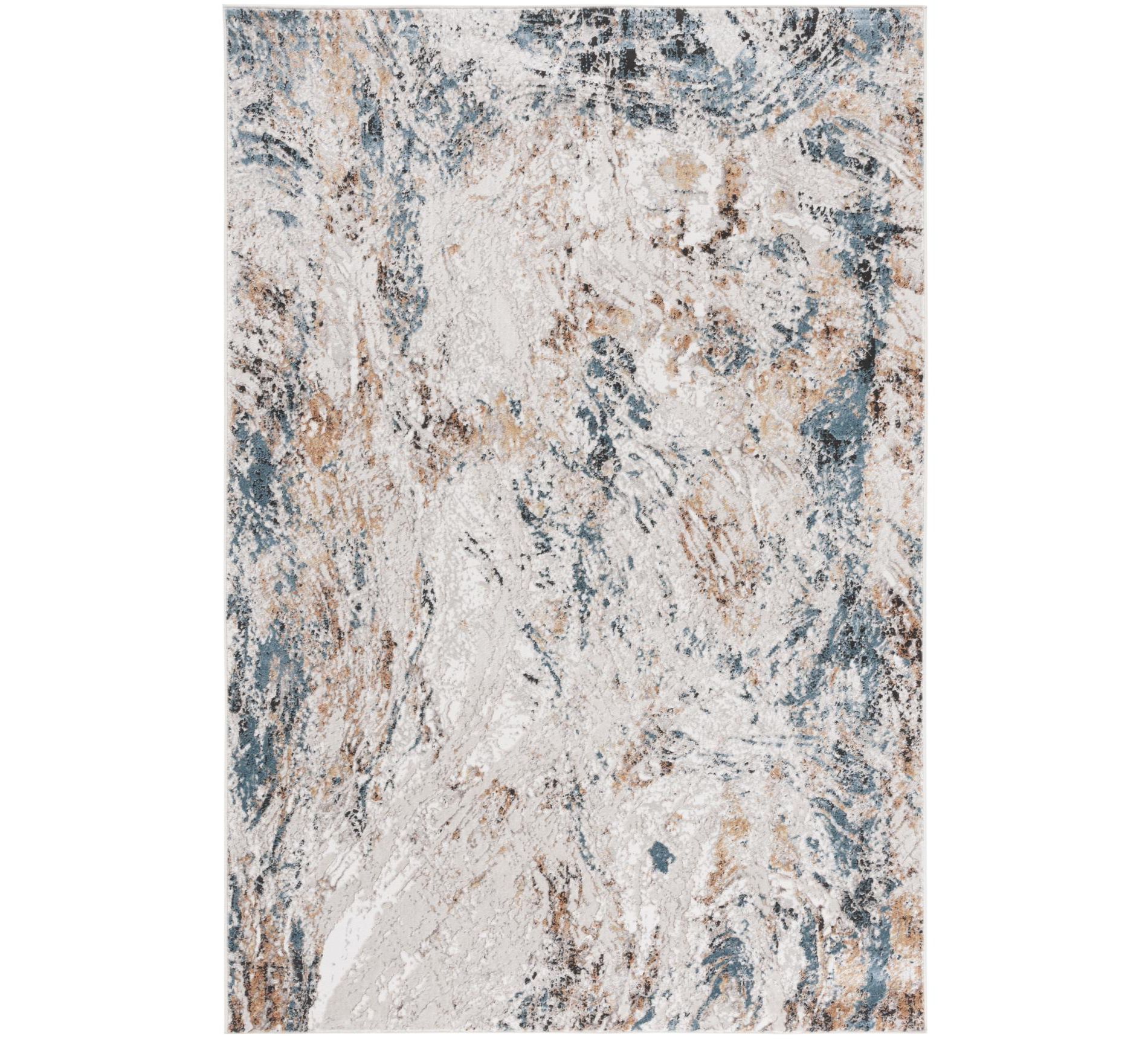 Rana 100 RAN120 Power Loomed Indoor Area Rug - Ivory/Beige - 4'x6' -Safavieh