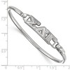 Black Bow Jewelry Sterling Silver Sigma Delta Tau Greek Life Bangle Bracelet 7 Inch - 2 of 3