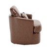 TIRAMISUBEST Swivel Barrel Chair, Brown - A Comfy Round Accent Sofa for Living Room, Ideal Arm Chair for Nursery, Hotel, Bedroom, Office & Lounge - 4 of 4