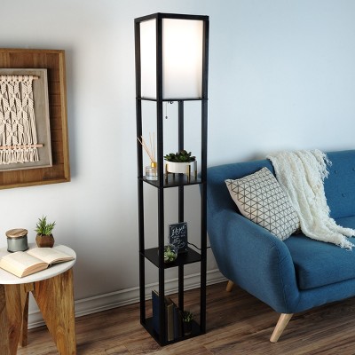 thumbnail image 2 of Floor Lamp With Shelves, Modern Standing Lamp With 3 Curacao 2 of 9