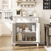 31.5" Sideboard Buffet Cabinet, Rustic Storage Cabinet with Adjustable Shelf, Entryway Console Cabinet, Coffee Bar Cabinet for Kitchen - 4 of 4