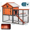 Akoasm Sturdy Wood And Iron Chicken Coop With Runway, Nesting Box And Waterproof Roof For 5-7 Chickens - 2 of 4