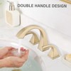 LunaLulink 2-Handle Bathroom Sink Faucet with Drain, Brushed Gold - 3 of 4