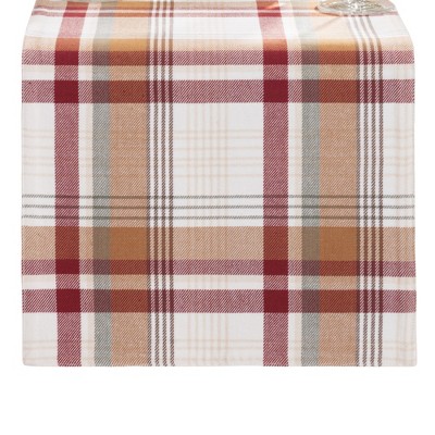 Seneca Plaid Multicolor Cotton Table Runner - 13" x 90"