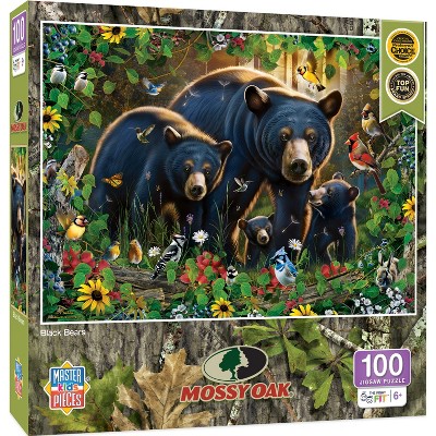 Mossy Oak Black Bears 100-Piece Nature Jigsaw Puzzle