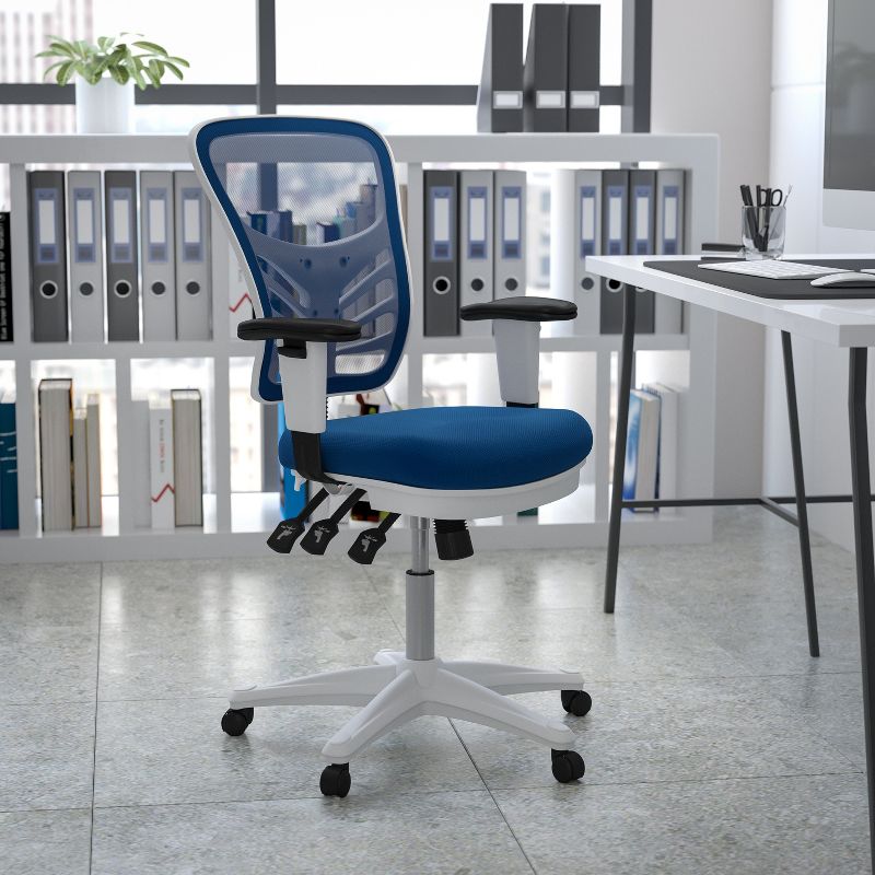 Flash Furniture Mid-Back Mesh Multifunction Executive Swivel Ergonomic Office Chair with Adjustable Arms, 2 of 14